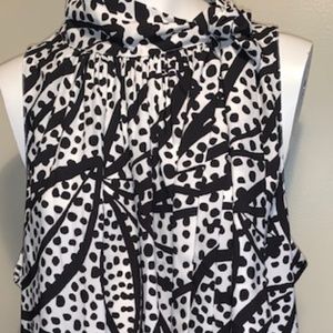 Ann Taylor Sleeveless Polka Dot Blouse